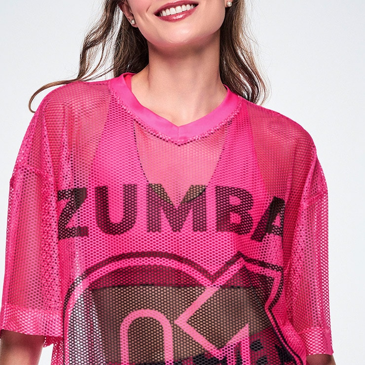 ZUMBA ズンバ 正規品 ウェアレディース トップス 半袖 Vネック ロゴ