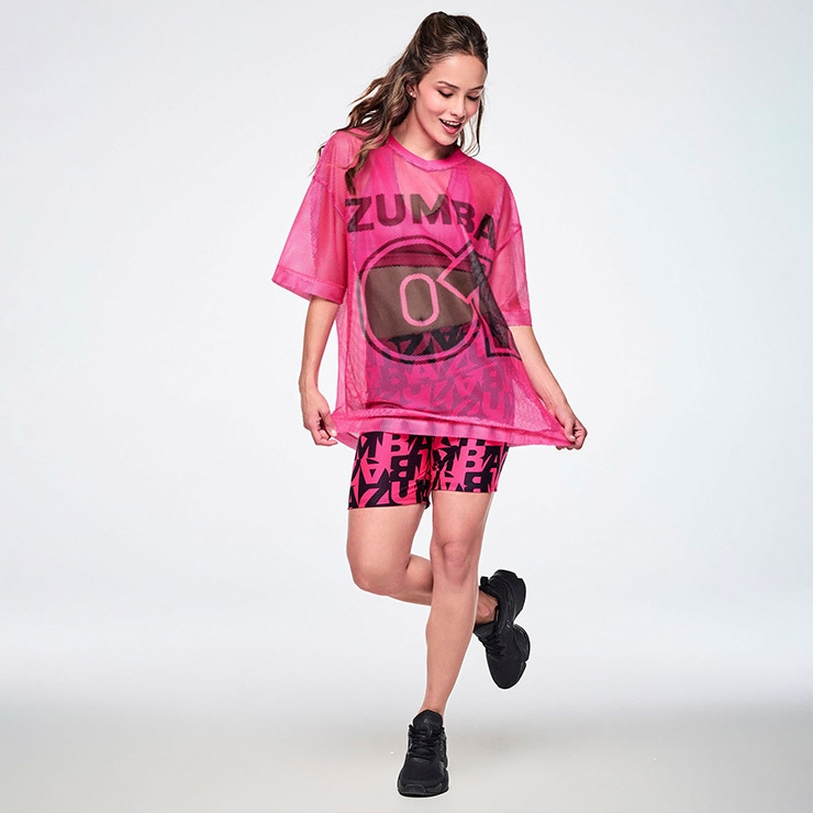 ZUMBA ズンバ 正規品 ウェアレディース トップス 半袖 Vネック ロゴ