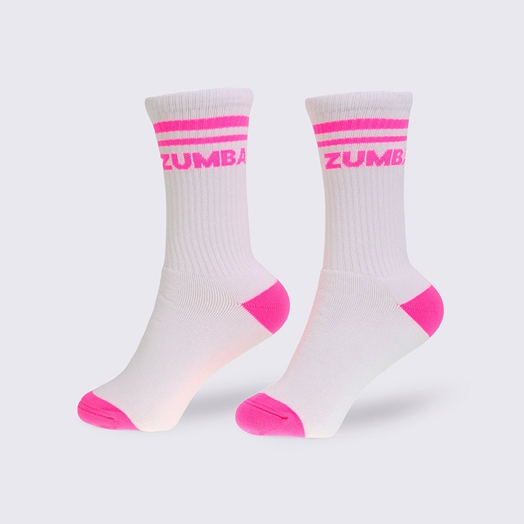 ZUMBA ズンバ 正規品 ウェアグッズ 靴下 ソックス クルー丈 ライン