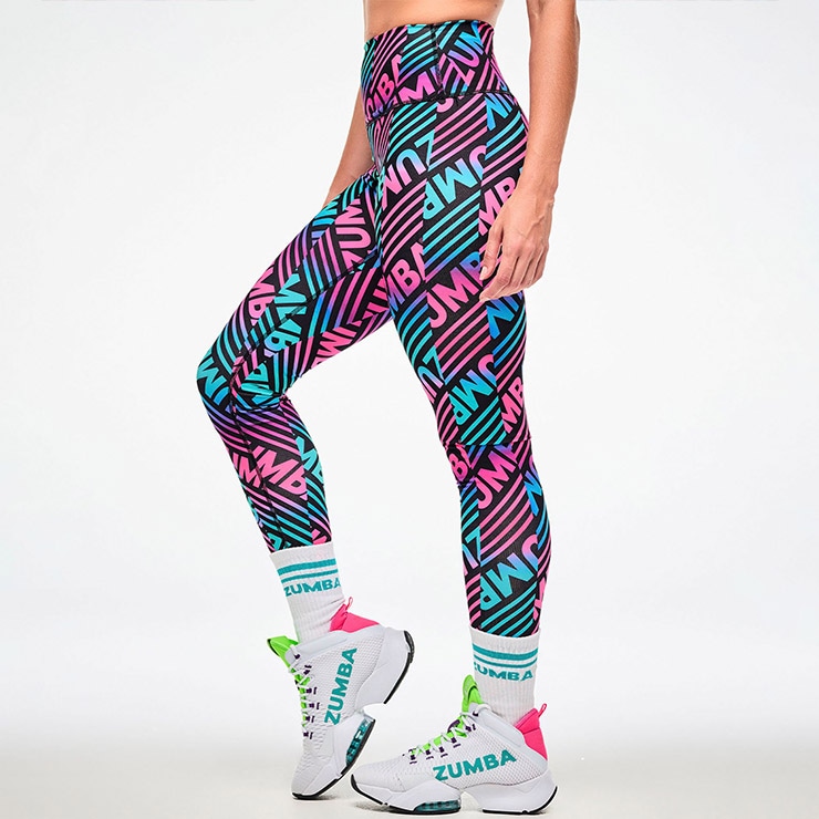ZUMBA ズンバ 正規品 ウェアグッズ 靴下 ソックス クルー丈 ライン