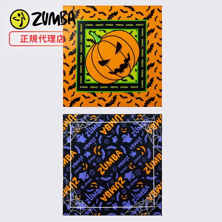 ZUMBAウエア＆バンダナお値下げ ZUMBA ズンバ 正規品 ウェアグッズ バンダナ 2枚組 総柄 ロゴ