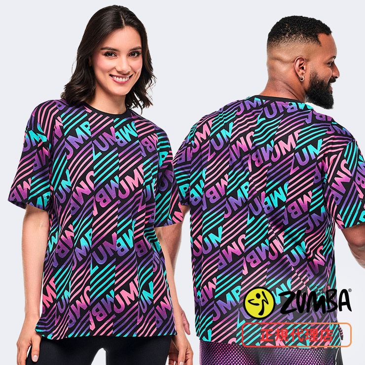 ZUMBA ズンバ 正規品 ウェア ユニセックス Tシャツ 半袖 丸首 ロゴ
