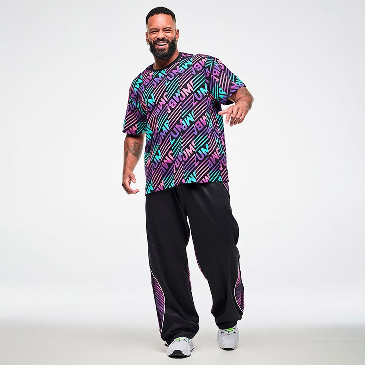 ZUMBA ズンバ 正規品 ウェア ユニセックス Tシャツ 半袖 丸首 ロゴ
