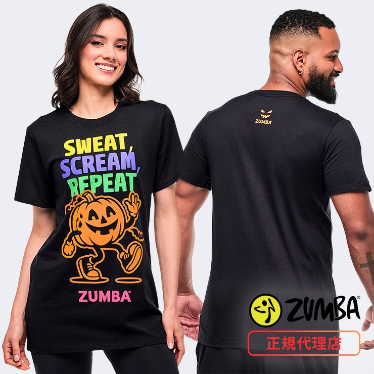 ZUMBA ズンバ 正規品 ウェア ユニセックス Tシャツ 半袖 丸首 ロゴ