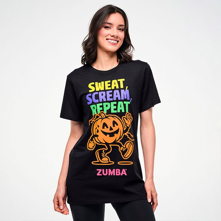 ズンバ ZUMBA ハロウィン Tシャツ 正規品 ZUMBA ズンバ 正規品 ウェア ユニセックス Tシャツ 半袖 丸首 ロゴ