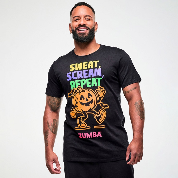 ZUMBA ズンバ 正規品 ウェア ユニセックス Tシャツ 半袖 丸首 ロゴ