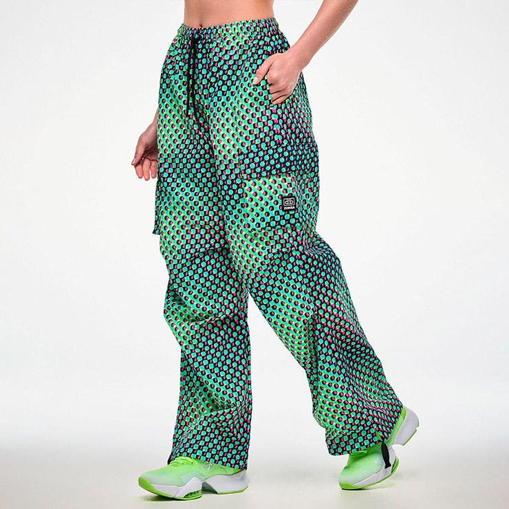 ZUMBA ズンバ 正規品 ウェア レディース カーゴパンツ 総柄 ロング