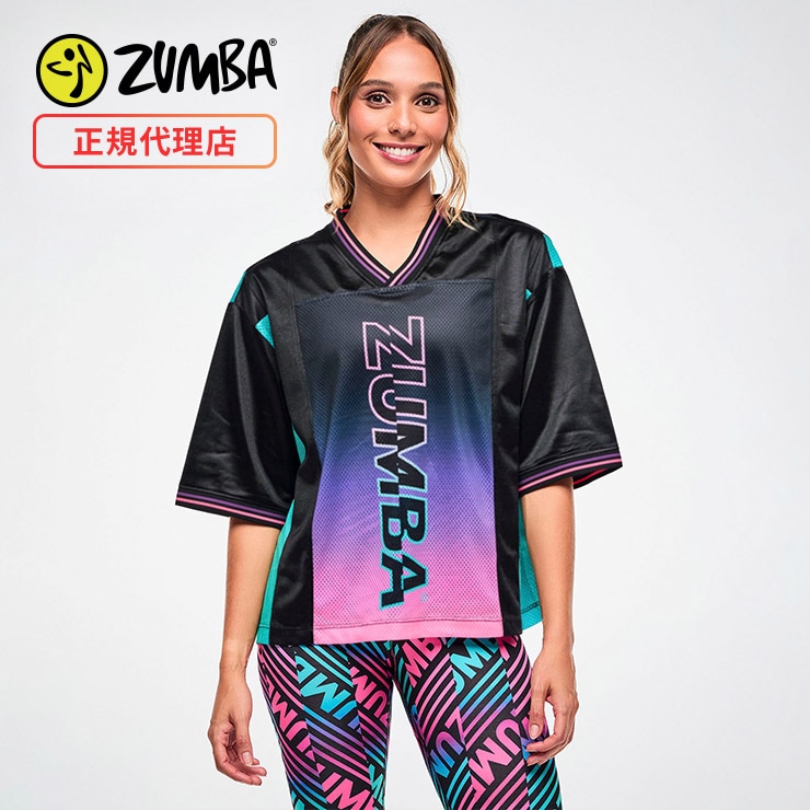 ZUMBA ウェア 正規品 Lサイズ ZUMBA ズンバ 正規品 ウェア レディース Tシャツ 半袖 ロゴ メッシュ