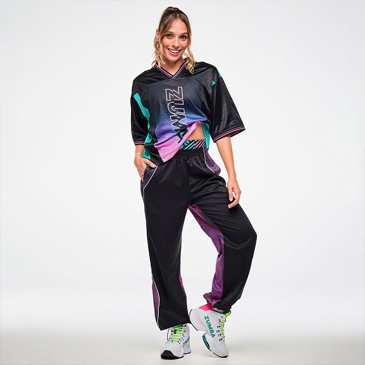 ZUMBA ズンバ 正規品 ウェア レディース Tシャツ 半袖 ロゴ メッシュ