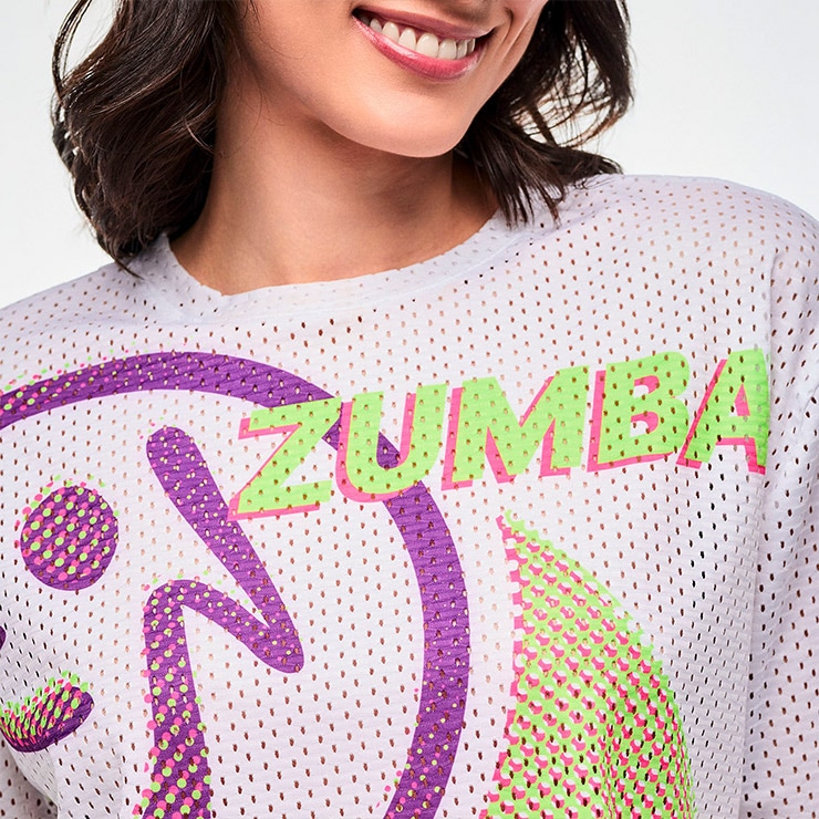 ZUMBA メッシュTシャツ 正規品　Ｍサイズ ZUMBA ズンバ 正規品 ウェア レディース トップス Tシャツ メッシュ