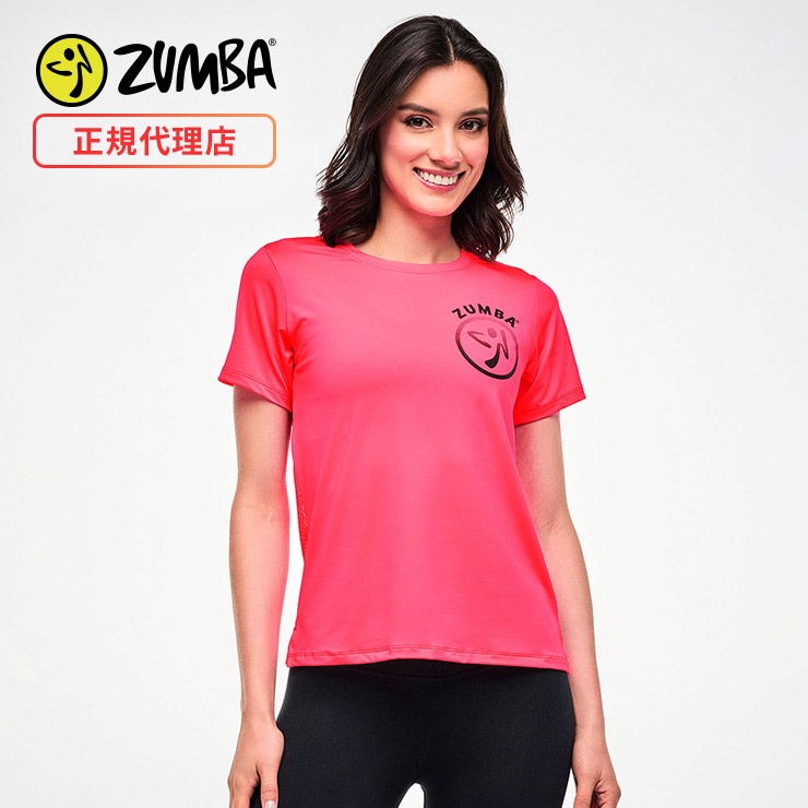 ZUMBA ズンバ 正規品 ウェア レディース Tシャツ 半袖 メッシュ 切替