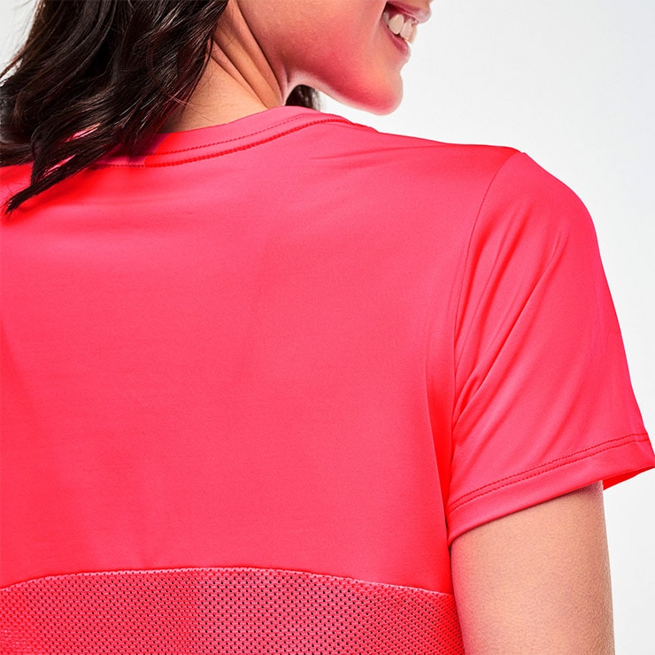 ZUMBA ズンバ 正規品 ウェア レディース Tシャツ 半袖 メッシュ 切替