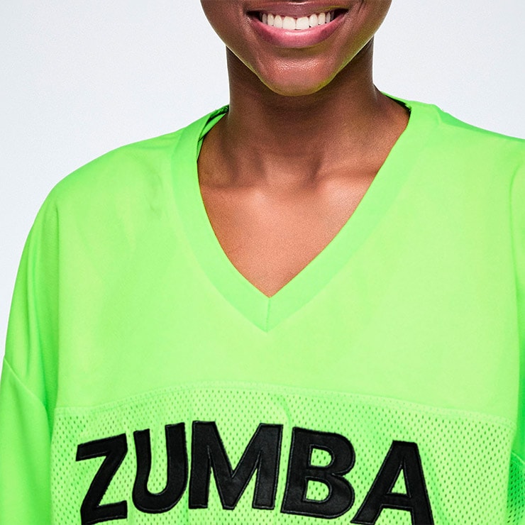 ZUMBA ズンバ 正規品 ウェアユニセックス トップス 半袖 Vネック ロゴ