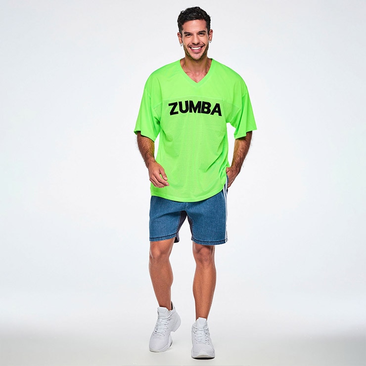 ZUMBA ズンバ 正規品 ウェアユニセックス トップス 半袖 Vネック ロゴ