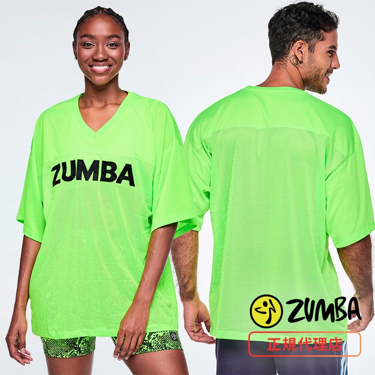 ZUMBA ズンバ 正規品 ウェアユニセックス トップス 半袖 Vネック ロゴ