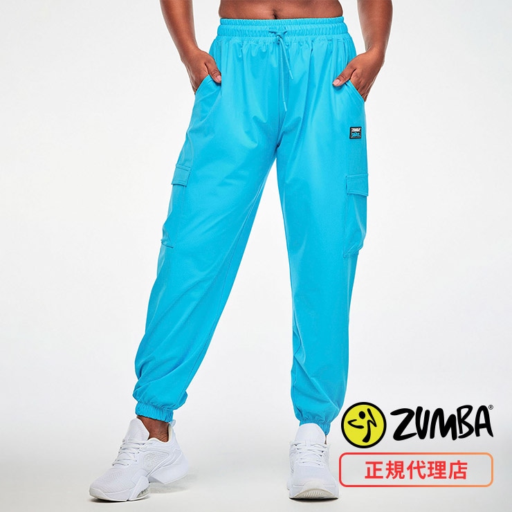 ZUMBA 正規品　ボトムス　XS ブルー ZUMBA ズンバ 正規品 ウェア レディース パンツ バギーパンツ カーゴ