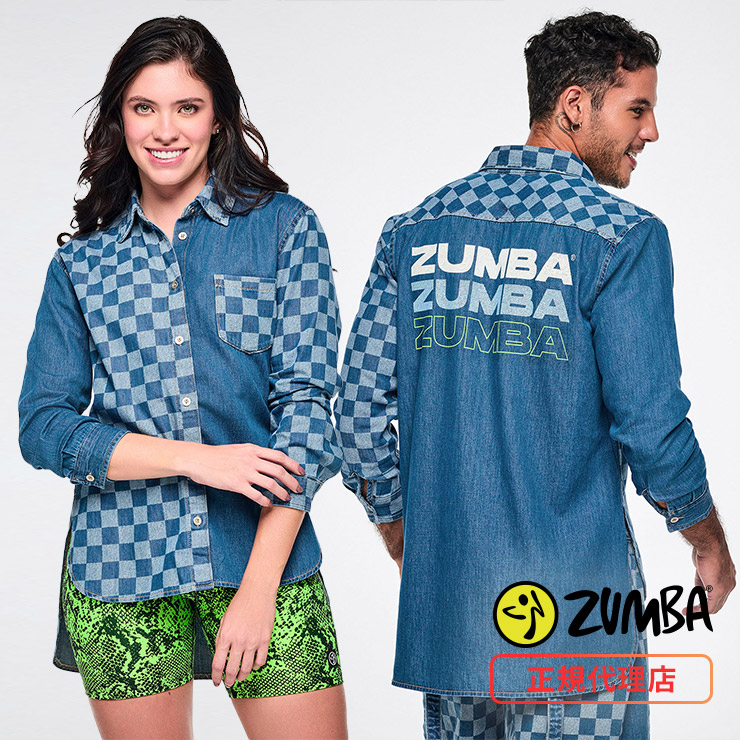 ZUMBA ズンバ 正規品 ウェア レディース トップス シャツ 長袖 格子柄