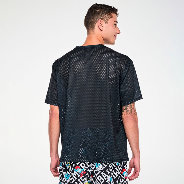 正規品 完売品 新作 新品ZUMBA メッシュ Tシャツ ブラック S/M ZUMBA ズンバ 正規品 ウェア レディース Tシャツ 半袖 トップス 丸首