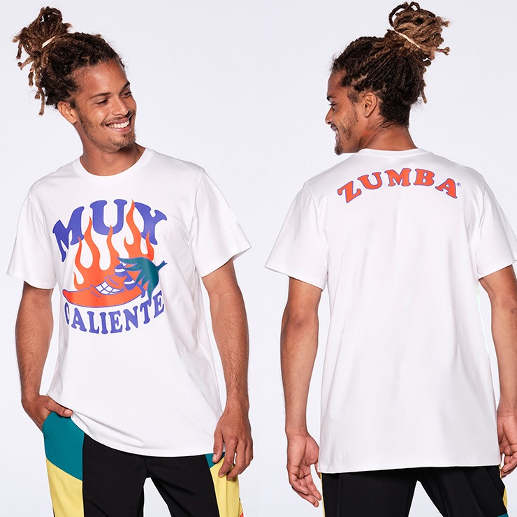 ZUMBA ズンバ 正規品 ユニセックス ロゴ Tシャツ WHITE XSサイズ Sサイズ Mサイズ Lサイズ-フィットネスウェアのセレクトショップ  LA BODY