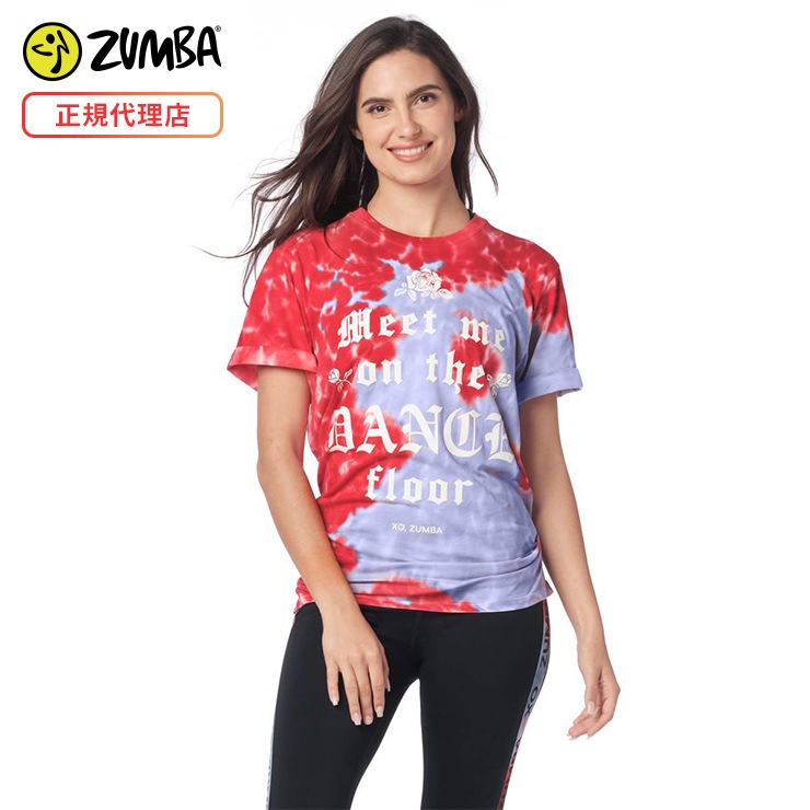 アウトレット ZUMBA ズンバ 正規品 Zumba XO Dance Floor Tee Tシャツ Multi  XS/Sサイズ-フィットネスウェアのセレクトショップ LA BODY