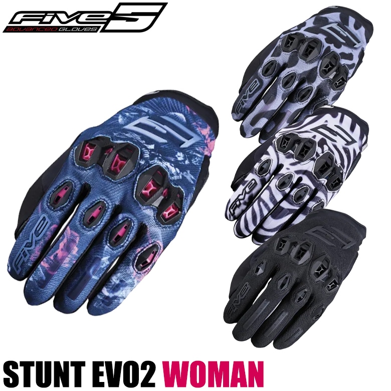 【送料無料/特価】FIVE(ファイブ)レディースグローブ STUNT EVO2 WOMAN レディースバイクグローブ 女性用 ライディング 4カラー  春夏 取寄品-レディースバイク用品店Baico