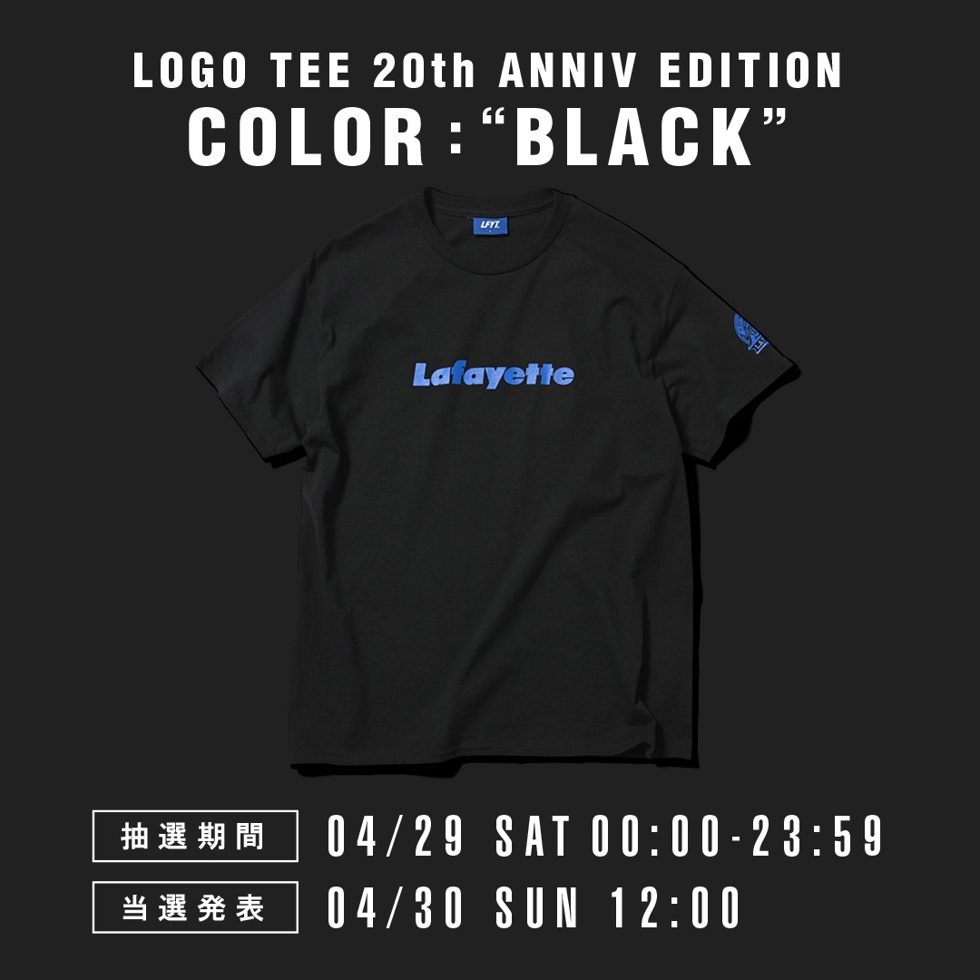 Lafayette LOGO TEE 20TH ANNIVERSARY EDITION抽選販売開始!!