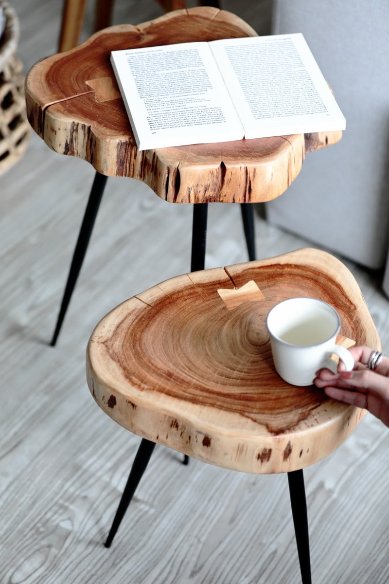 LA FORMA LOUSY SIDE TABLE】丸型テーブル2点セット LaForma Japan