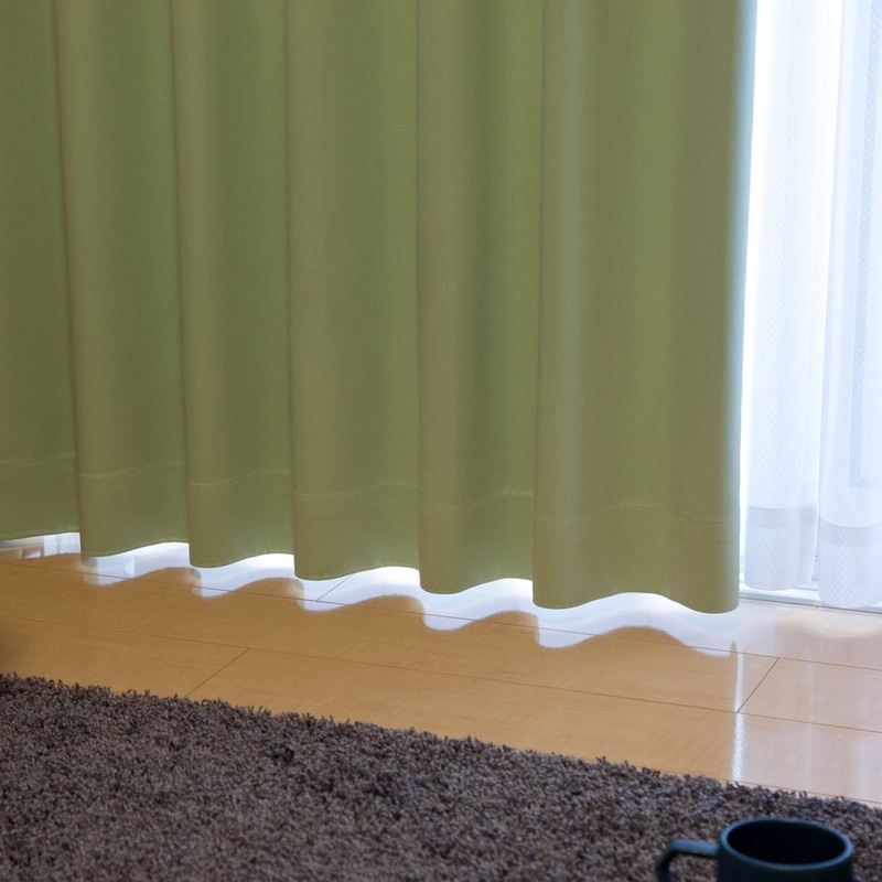 防炎・遮光1級・省エネ＞30色から選べる無地カーテン【クライン LFGN