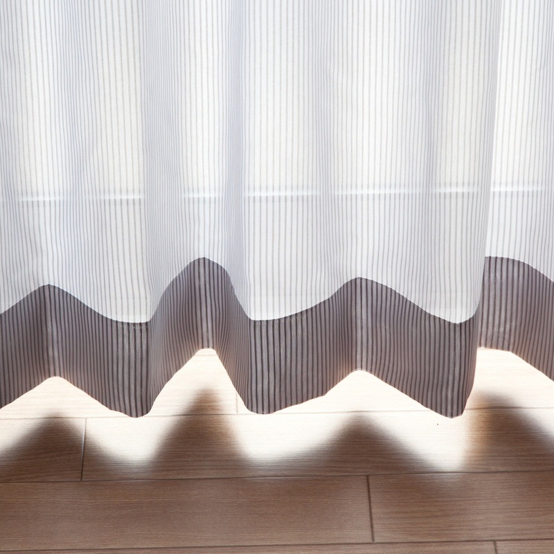 防炎&昼夜ミラー>ウェーブロン使用・クールな細いストライプ柄・生地の