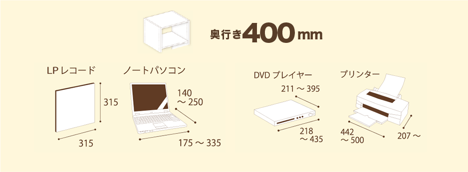 サイズ別収納のヒント