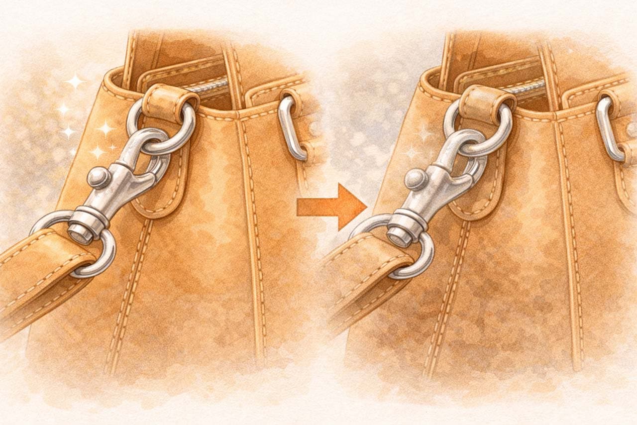 ニッケル金具の経年変化の挿絵