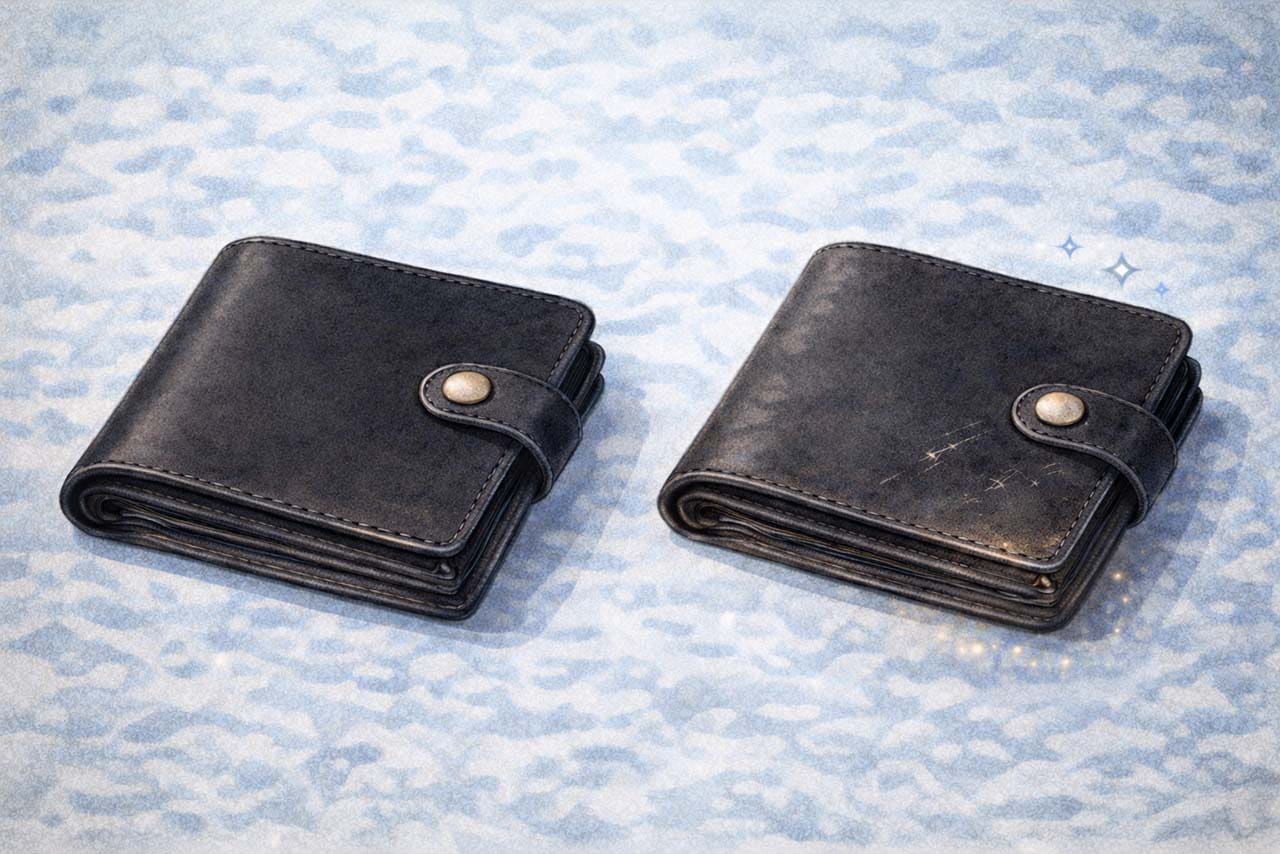 顔料仕上げの革をイメージした挿絵