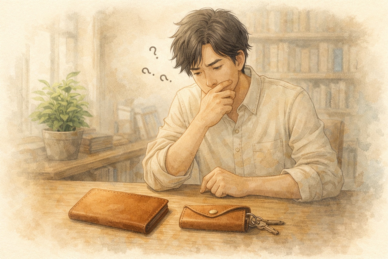 革の使い始めを考えている挿絵