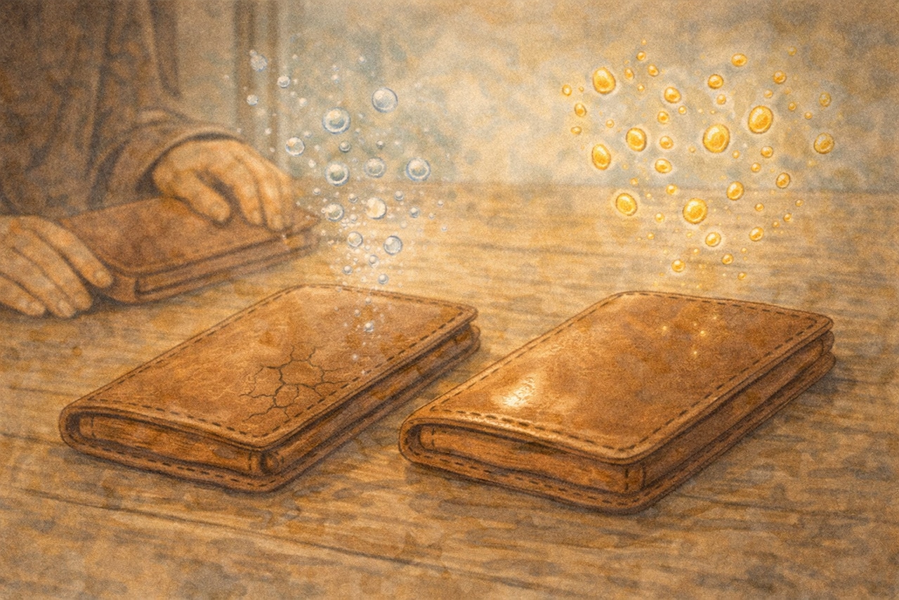 油分が抜けていくイメージの挿絵