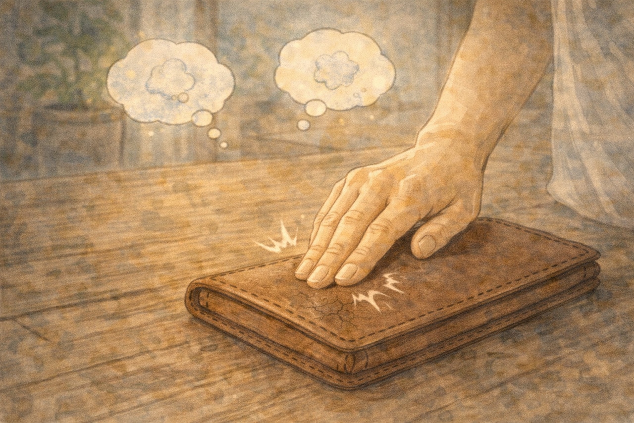 レザーケアの頻度を想像する挿絵