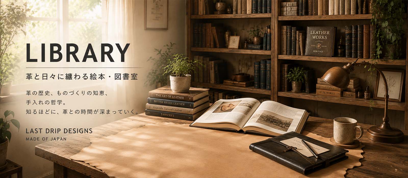 LIBRARY 革と日々に纏わる絵本・図書室