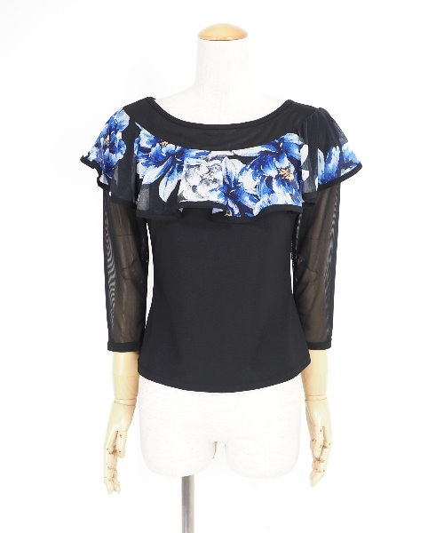 社交ダンスパーティー。新品タグ付きレイリーナ花柄ワンピースドレスおまけベルト付き 社交ダンス,ワンピース,ロング｜社交ダンス衣装・フラメンコ