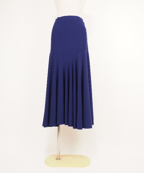 シンプルロングフレアスカート ダークパープル【社交ダンス 衣装
