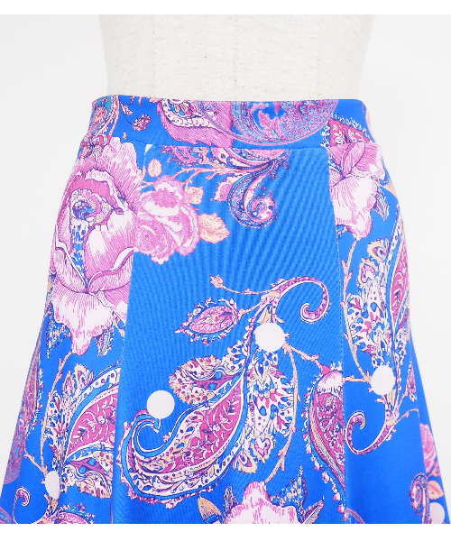 フラメンコ デザインファルダ ブルー【フラメンコ ファルダ 衣装