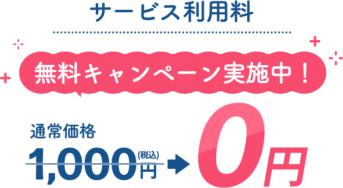 サービス利用料 3,000円(税込)
