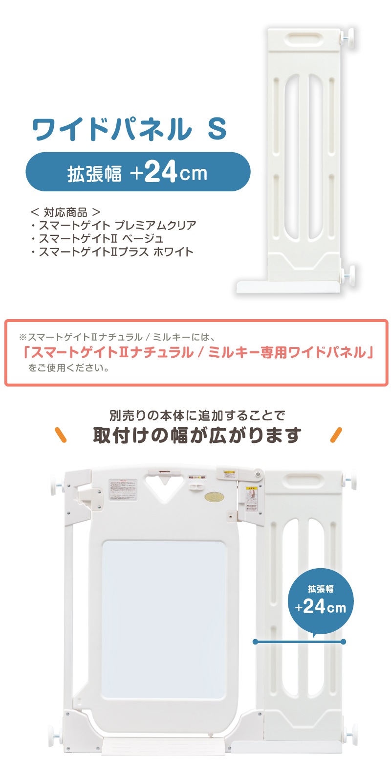 スマートゲイト プレミアムクリア 専用 ワイドパネル S | すべての商品