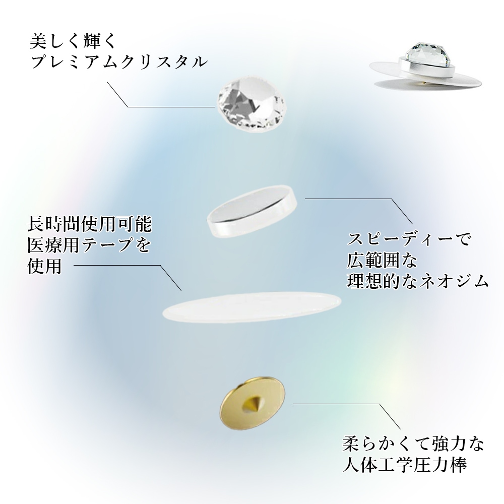 EAR COCO イヤーココ 6パッチ×5シート クリスタルシルバー 重磁極方式