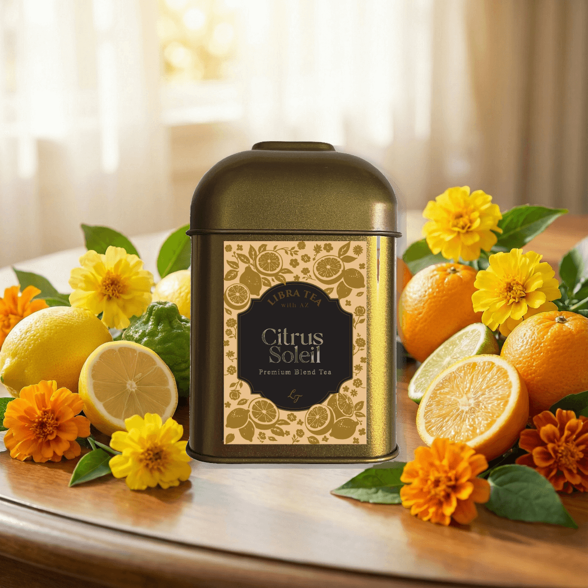 シトラス・ソレイユ - ベルガモット × オレンジ × レモン × グレープフルーツ × マリーゴールド × 矢車菊のイメージ画像