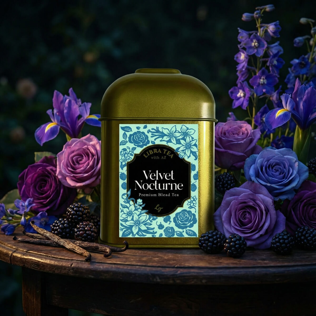 ヴェルヴェット・ノクターン - パッケージとブラックベリー × バニラ × ローズ × アップルのイメージ