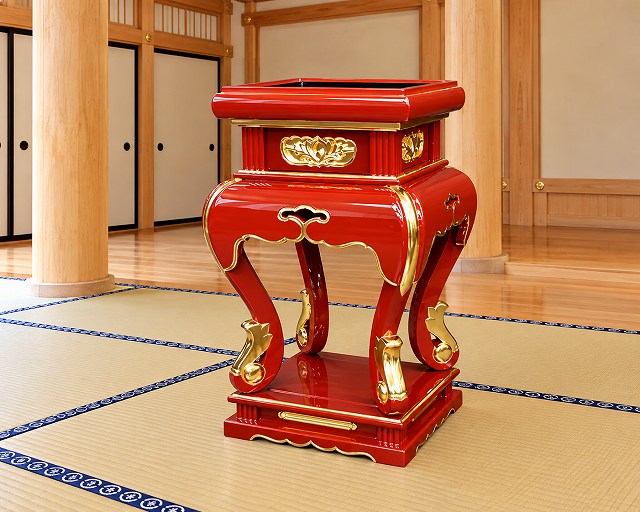 朱塗 中央香台