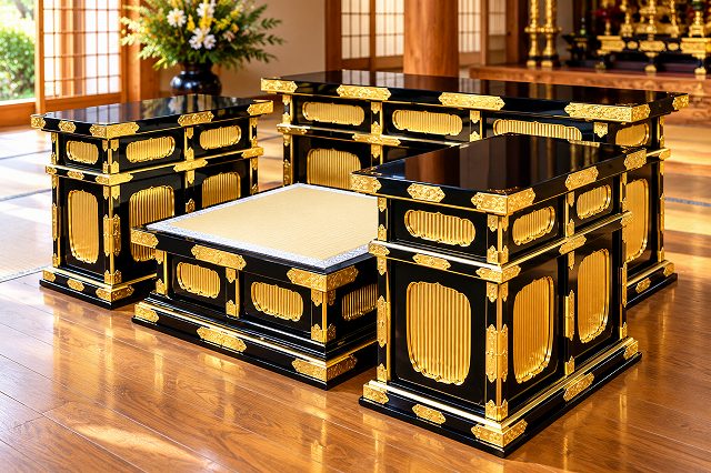 金具付き、二重登高座