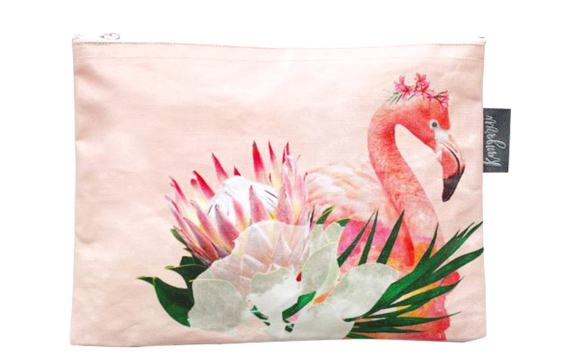 kangarui サファリポーチ「Floral Flamingo」