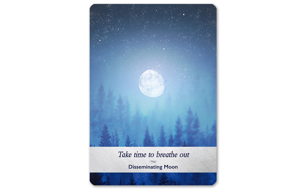 ムーンオロジーオラクルカード　Disseminating Moon（十八夜の月）