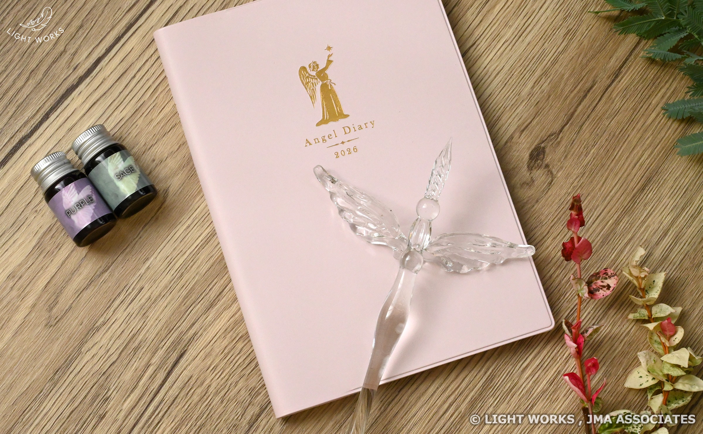 天使のガラスペン（ラメインク2種付き）