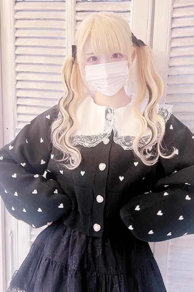 Princess Melody ハート柄ショートカーデ ブラック Size F Princess Melody All Item トップス トップス Ma Rs Webstore By Lilimpark